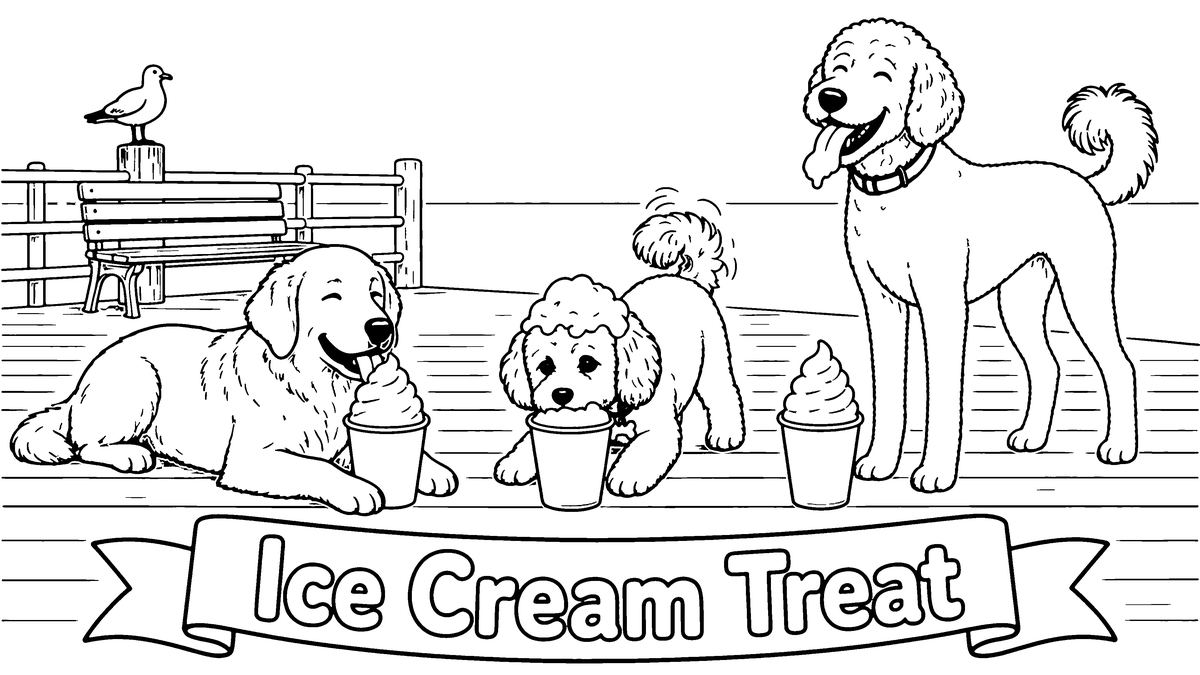 Ice cream treat page from Adventures in Seaside